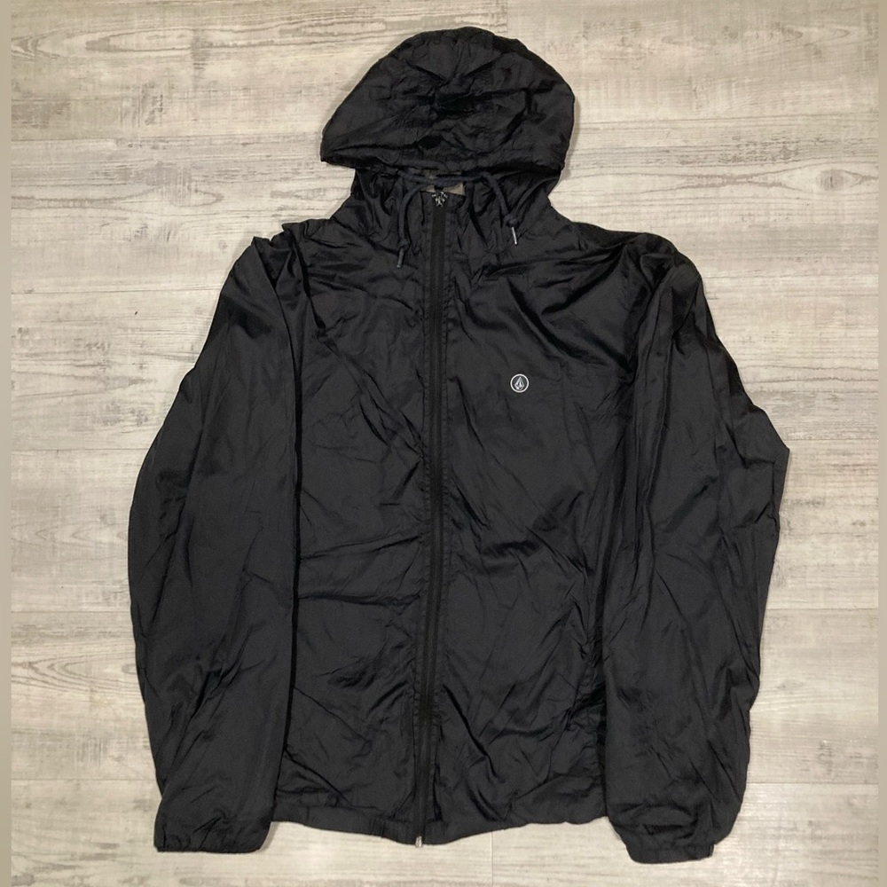 Volcom Black Windbreaker - Size Large